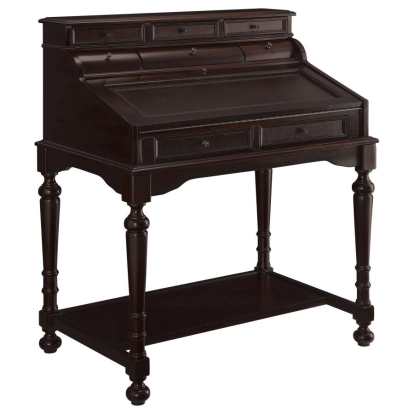 Coaster Milo 10-drawer Secretary Desk Warm Brown Model 800772