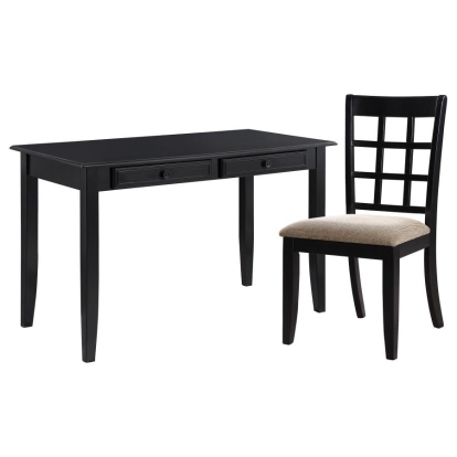Coaster Newton 2-piece Writing Desk Set Black and Tan Model 800779