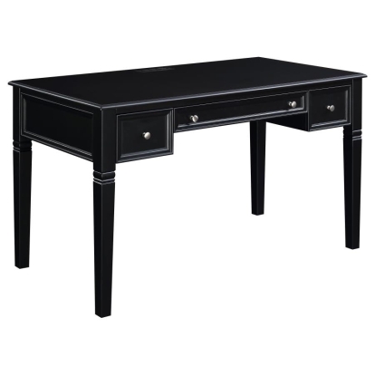 Coaster Constance Writing Desk with Power Outlet Black Model 800913