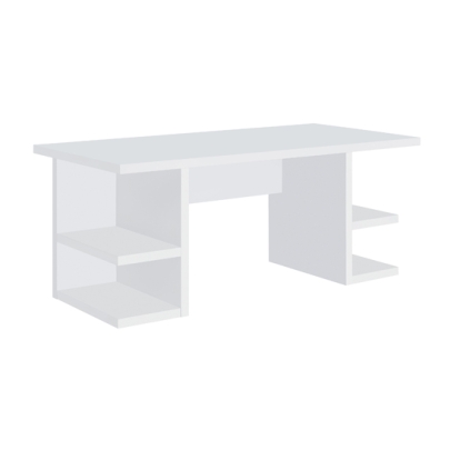 Coaster Alice Writing Desk White with Open Shelves