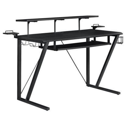 Coaster Tech Spec Tech Spec Gaming Desk with Cup Holder Gunmetal Model 804436