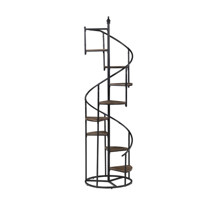 Coaster Roseglen 8-shelf Staircase Bookcase Rustic Brown and Black