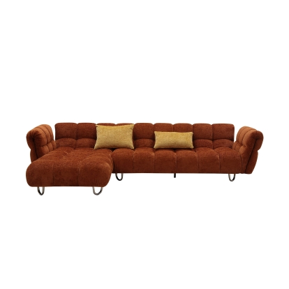VIG Furniture Orange Sectional Sofa SKU VGEV-23106-ORG-LAF - Product ID 80950