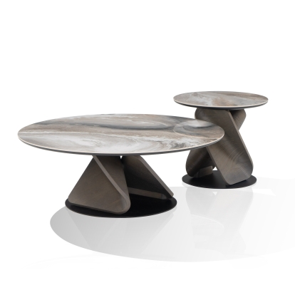 Modrest Schiff - Modern Marbled Ceramic Coffee Table Set Coffee Table Grey furniture-00181589 Vig Furniture VGCS-EMA2-007-008