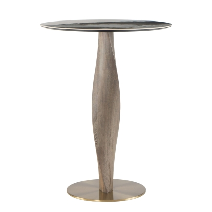 Modrest Calvary - Mid-Century Modern Ceramic + Grey Ash Bar Table Bar Table Grey furniture-00181591 Vig Furniture VGCS-BT-22100