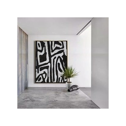 Modrest VIG23019 - 51 X 55 Gold Framed Oil Painting Painting Black furniture-00181648 Vig Furniture VGTHVIG23019
