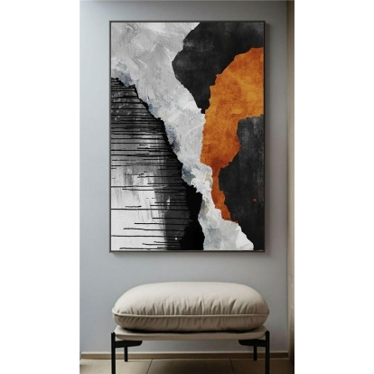 Modrest VIG23022 - 47 X 71 Black Framed Oil Painting Painting furniture-00181651 Vig Furniture VGTHVIG23022