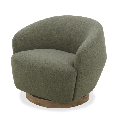 Divani Casa Agatha - Modern Hemp Fabric Swivel Accent Chair Accent Chair Green furniture-00181736 Vig Furniture VGKK-KF.A1203-HEMP