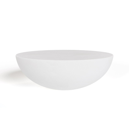 Modrest Bronte - Modern White Concrete Round Coffee Table Coffee Table White furniture-00181833 Vig Furniture VGGR-615020-WHT