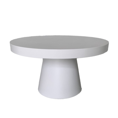 Modrest Desoto - Modern White Concrete Round Coffee Table Coffee Table White furniture-00181837 Vig Furniture VGGR-696070-WHT