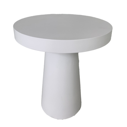 Modrest Desoto - Modern White Concrete Round End Table End Table White furniture-00181839 Vig Furniture VGGR-DESTOTO-WHT