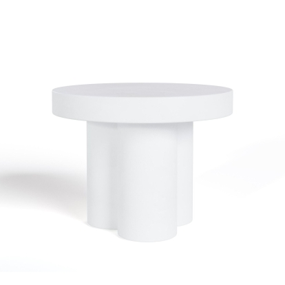 Modrest Bruni - Modern White Concrete End Table End Table White furniture-00181845 Vig Furniture VGGR-623860-WHT