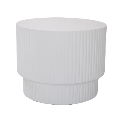 Modrest Gruver - Modern White Concrete End Table End Table White furniture-00181854 Vig Furniture VGGR-674650-WHT