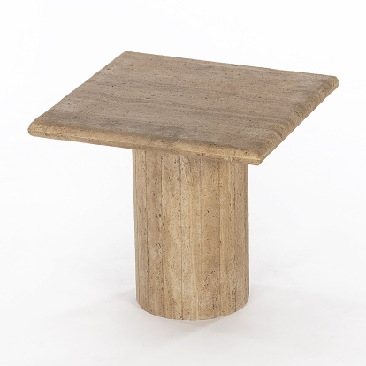 Modrest Fletcher - Modern Travertine Marble 15" Tall End Table End Table Beige furniture-00182004 Vig Furniture VGBR-SBA-4799