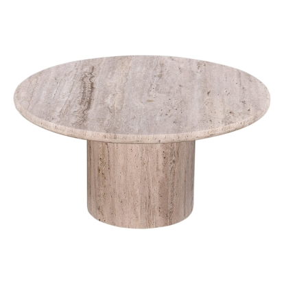 Modrest Lavaca - Modern Travertine Marble Round Coffee Table Coffee Table Beige furniture-00182020 Vig Furniture VGBR-SBA-4800-CTSM