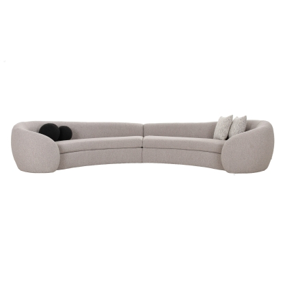 Modrest - Kilmer Modern Grey Curved Fabric Sectional Sofa Sectional Sofa Grey furniture-00182157 Vig Furniture VGOD-ZW-22017-GRY