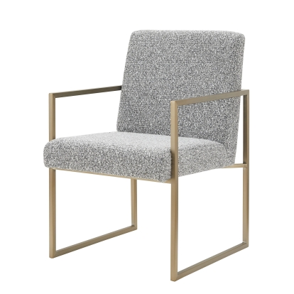 Modrest Suzanne - Modern Grey Fabric + Antique Brass Dining Chair Dining Chair Grey furniture-00182169 Vig Furniture VGGA-6229CH-1-GRY