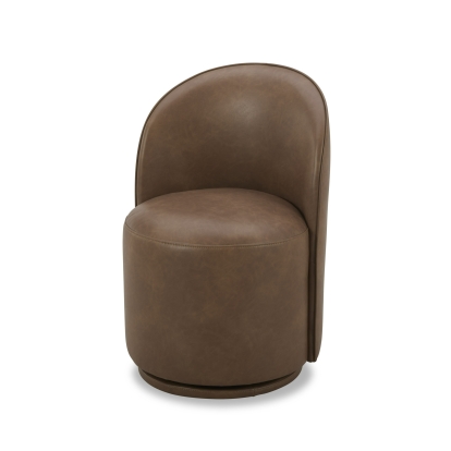 Modrest Correa - Modern Brown Vegan Leather Swivel Dining Chair Dining Chair Brown furniture-00182207 Vig Furniture VGKK-KF.Y1179-BRN