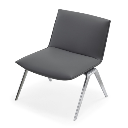 Modrest Cedric - Modern Black Vegan Leather Accent Chair Accent Chair Black furniture-00182215 Vig Furniture VGFU-F2313-BLK