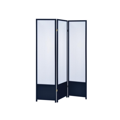Coaster Calix 3-panel Folding Floor Screen Translucent and Black Model 900120