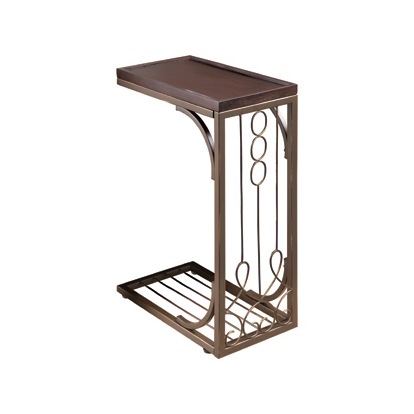 Coaster Alyssa Accent Table Brown and Burnished Copper