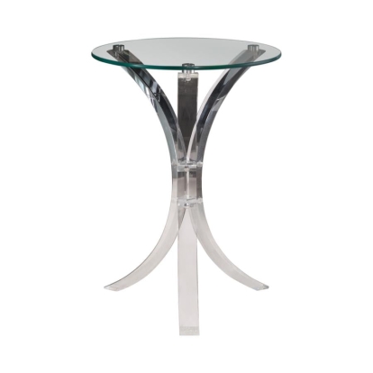 Coaster Emmett Round Accent Table Clear Model 900490