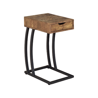 Coaster Troy Accent Table with Power Outlet Antique Nutmeg