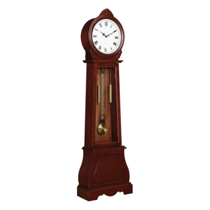 Coaster Narcissa Grandfather Clock with Chime Brown Red Model 900723