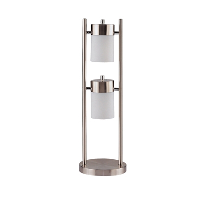 Coaster Munson Adjustable Swivel Table Lamp Brushed Silver