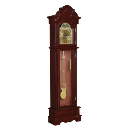 Coaster Diggory Grandfather Clock Brown Red and Clear Model 900749
