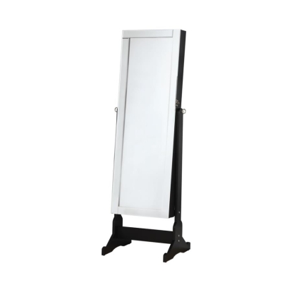 Coaster Cortez Storage Jewelry Cheval Mirror Black Model 901828