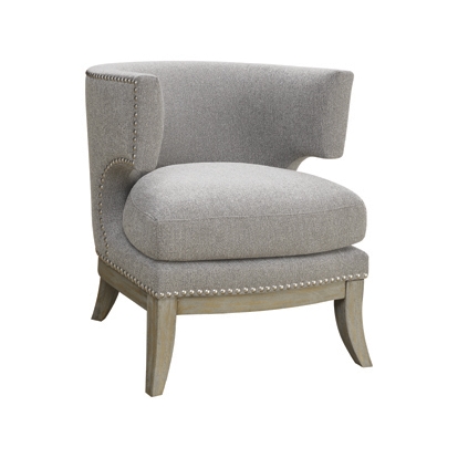 Coaster Jordan Dominic Barrel Back Accent Chair Grey and Weathered Grey