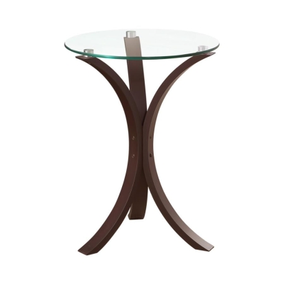 Coaster Edgar Round Accent Table Cappuccino Model 902867