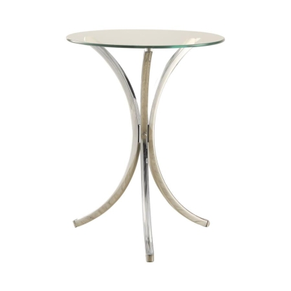 Coaster Eloise Round Accent Table with Curved Legs Chrome Model 902869