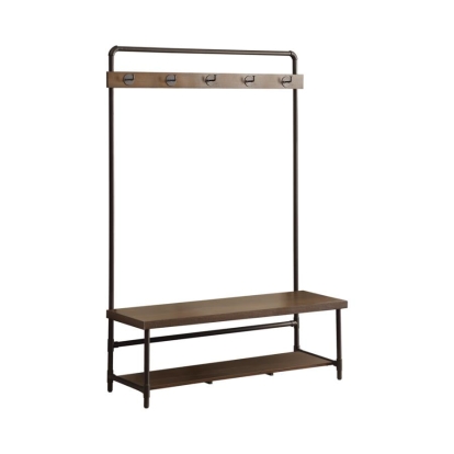 Coaster Alise Hall Tree with 5 Coat Hooks Chestnut and Dark Bronze Model 902921