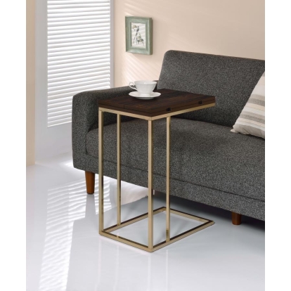 Coaster Pedro Expandable Top Accent Table Chestnut and Chrome Model 902932