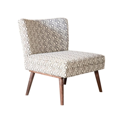 Coaster Wooden Leg Accent Chair Black and White Model 905503
