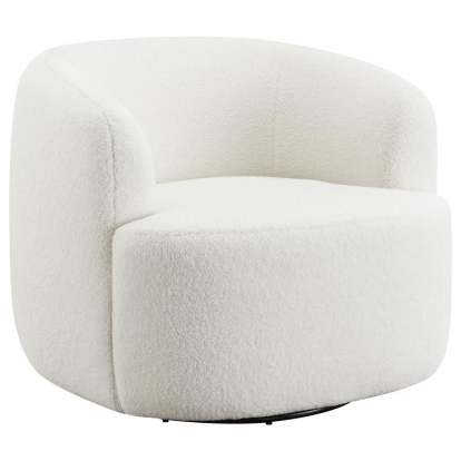 Coaster Hudson Upholstered Swivel Chair Natural Model 905726