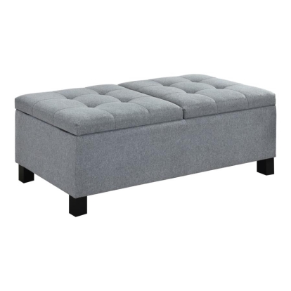 Coaster Corner Split Storage Bench Grey Model 915144