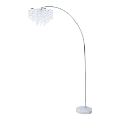 Coaster Shirley Marble Base Floor Lamp Chrome and Crystal Model 920065
