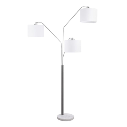 Coaster Jirou Trio Drum Shade Floor Lamp Stain Nickel Model 923238