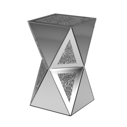 Coaster Matheo Geometric Side Table Silver Model 930216