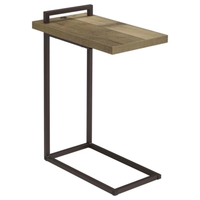 Coaster Maxwell Rectangular Top Accent Table with USB Port Weathered Pine Model 931126