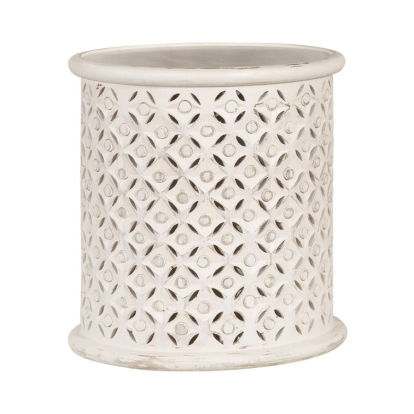 Coaster Krish 18-inch Round Accent Table White Washed Model 936142