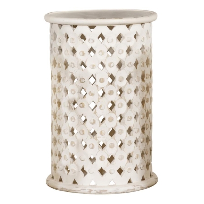 Coaster Krish 24-inch Round Accent Table White Washed Model 936152