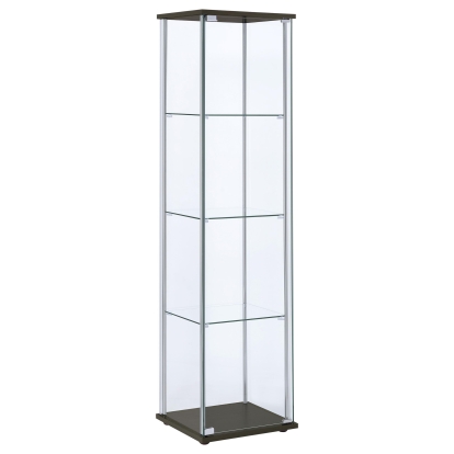 Coaster Bellatrix Contemporary Cappuccino Curio Cabinet Model 950172