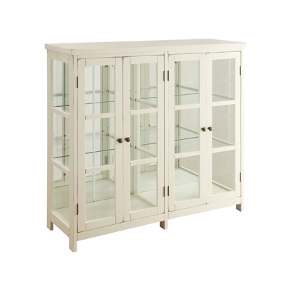 Coaster Sable 4-door Display Accent Cabinet White