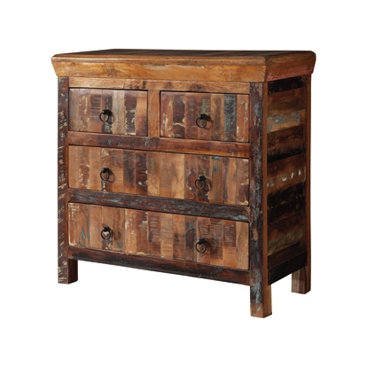 Coaster Harper 4-drawer Accent Cabinet Reclaimed Wood