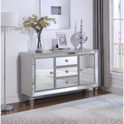 Coaster Leticia 3-drawer Accent Cabinet Silver