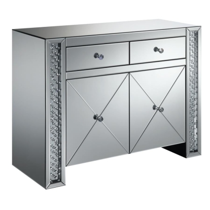 Coaster Maya 2-drawer Accent Cabinet Clear Mirror Model 951050